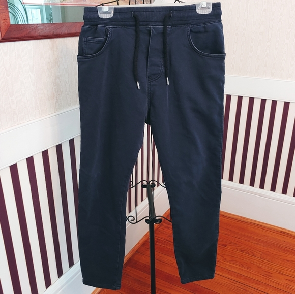 zara soft denim joggers